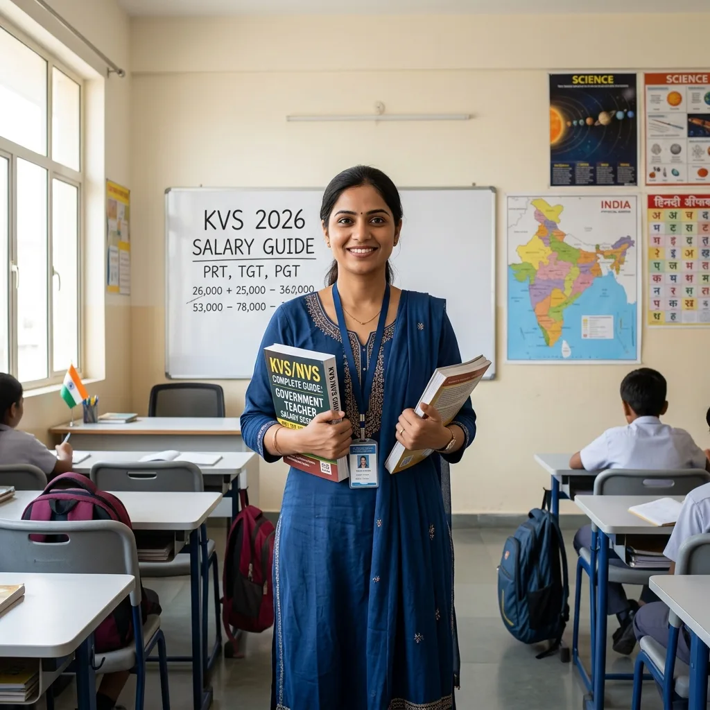 Government Teacher Salary 2026: KVS, NVS, PRT, TGT, PGT Complete In-Hand Salary Guide - Complete Guide, Preparation Strategy, Syllabus, Exam Pattern, Eligibility, Dates, Salary, Books, Tips for Government Job Exam 2026