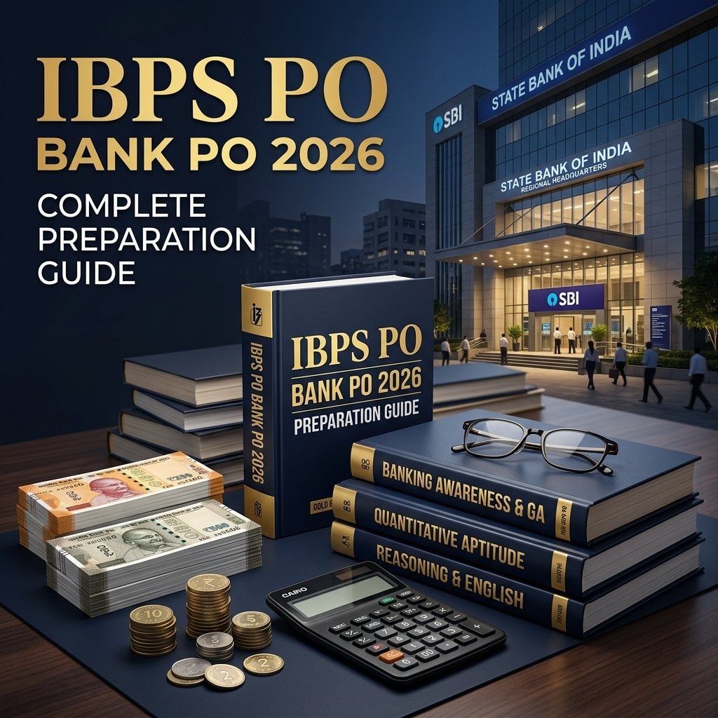 IBPS PO 2026 Preparation Guide: Complete Syllabus, Exam Pattern & Strategy - Complete Guide, Preparation Strategy, Syllabus, Exam Pattern, Eligibility, Dates, Salary, Books, Tips for Government Job Exam 2026