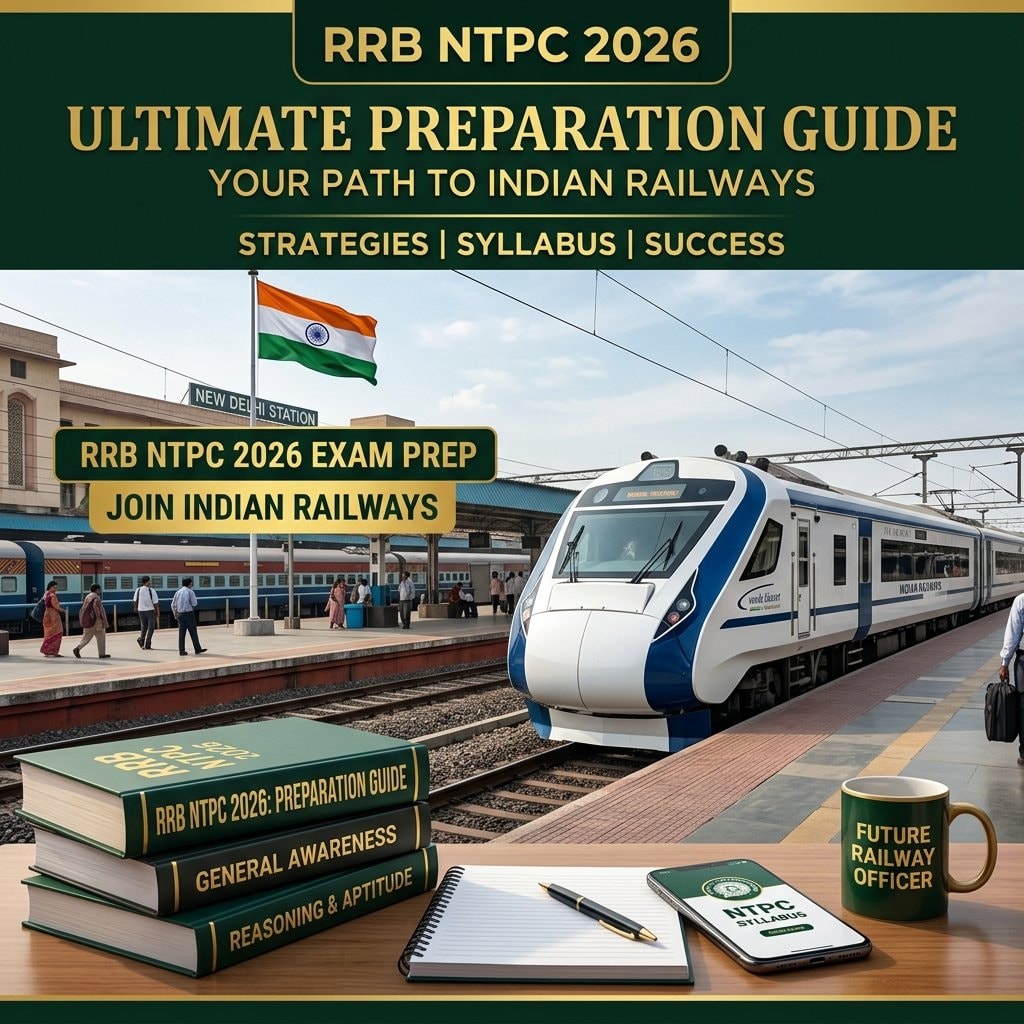 Railway RRB NTPC 2026: Complete Preparation Guide, Exam Pattern, Syllabus & Winning Strategy for 1 Lakh+ Vacancies - Complete Guide, Preparation Strategy, Syllabus, Exam Pattern, Eligibility, Dates, Salary, Books, Tips for Government Job Exam 2026