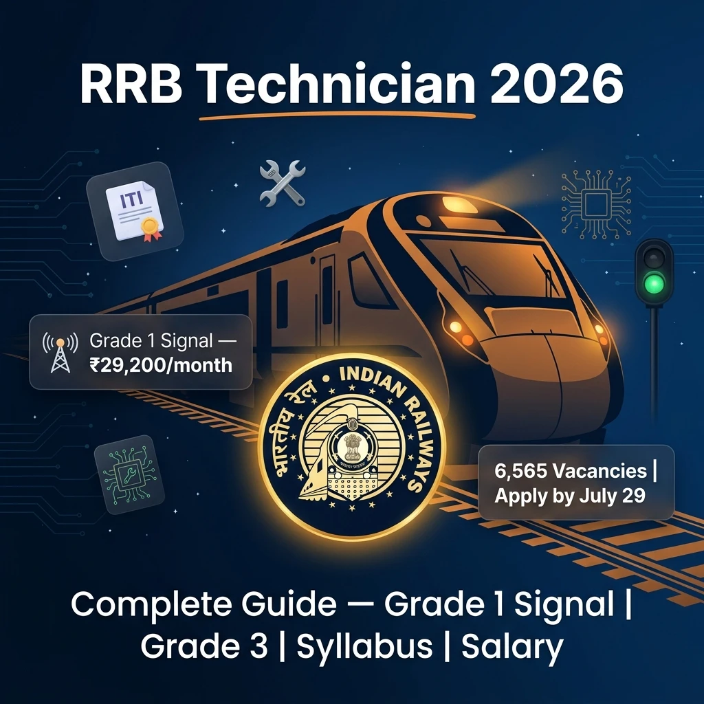 RRB Technician 2026 Complete Guide: Notification, Vacancies, Eligibility, Syllabus, Salary & Preparation Strategy - Complete Guide, Preparation Strategy, Syllabus, Exam Pattern, Eligibility, Dates, Salary, Books, Tips for Government Job Exam 2026