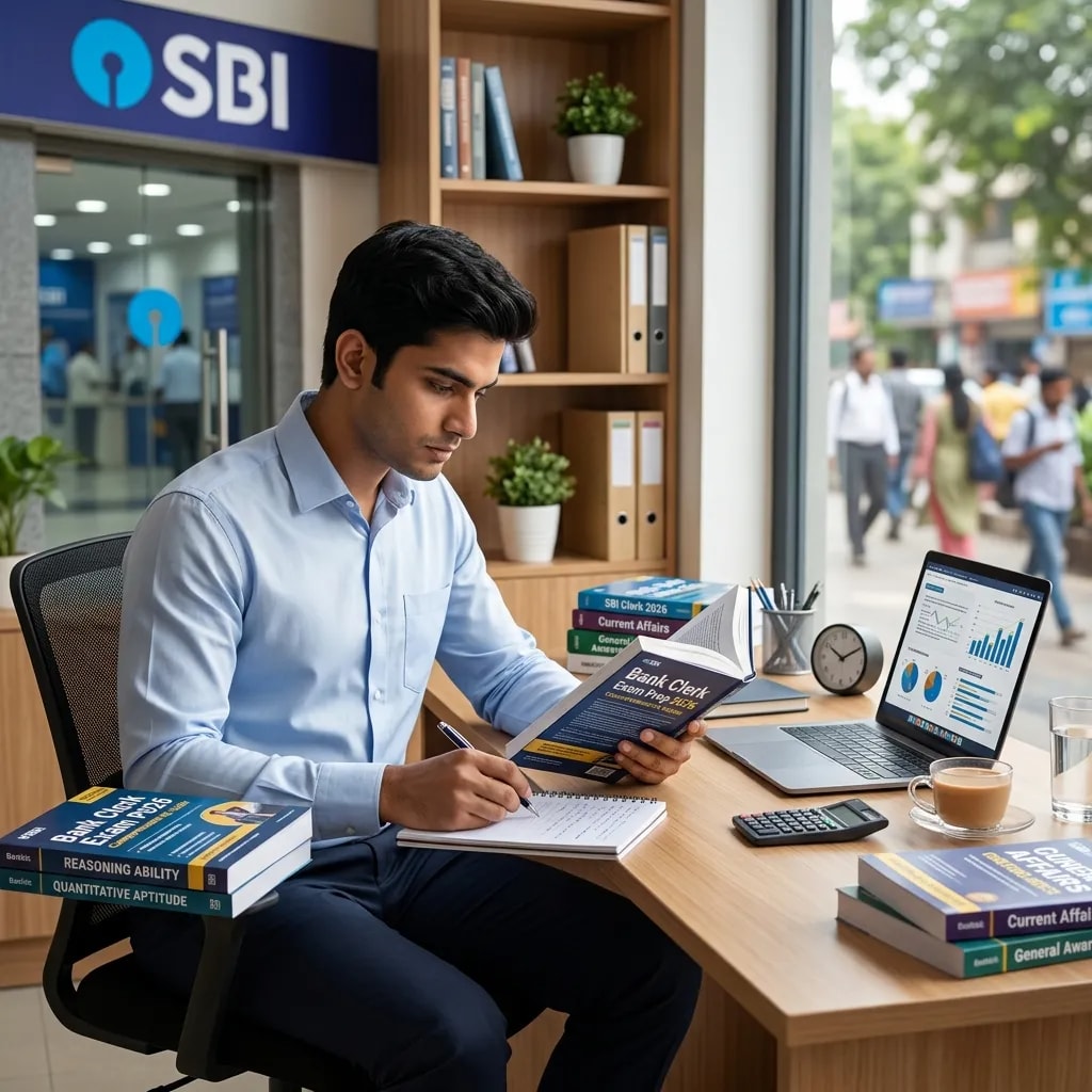 SBI Clerk 2026: Complete Banking Exam Guide - Syllabus, Preparation Strategy, Salary & Career Growth SBI Clerk 2026: Complete Banking Exam Guide - Syllabus, Preparation Strategy, Salary & Career Growth - Complete Guide, Preparation Strategy, Syllabus, Exam Pattern, Eligibility, Dates, Salary, Books, Tips for Government Job Exam 2026
