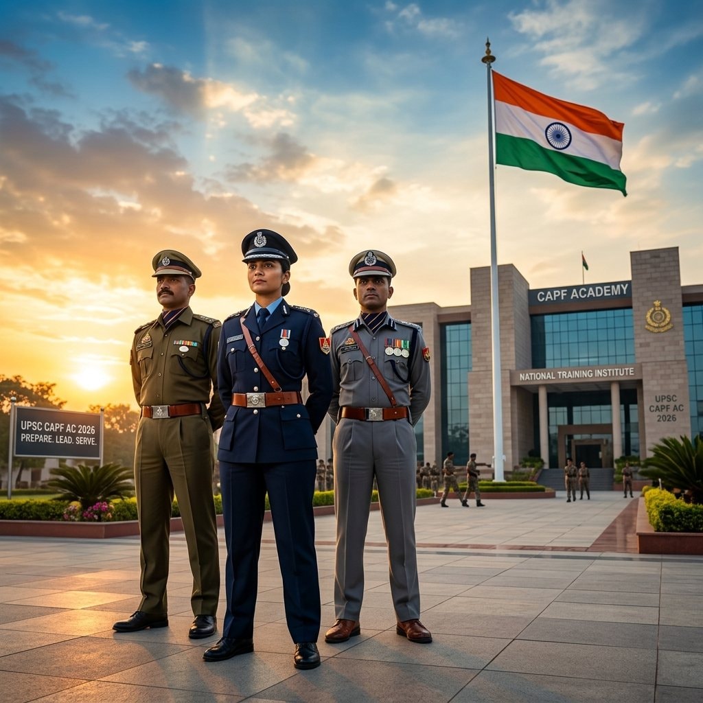 UPSC CAPF AC 2026: Complete Guide to Assistant Commandant Exam - Notification, Eligibility, Syllabus & Strategy UPSC CAPF AC 2026: Complete Guide to Assistant Commandant Exam - Notification, Eligibility, Syllabus & Strategy - Complete Guide, Preparation Strategy, Syllabus, Exam Pattern, Eligibility, Dates, Salary, Books, Tips for Government Job Exam 2026