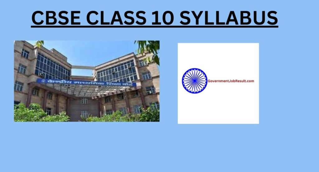 CBSE CLASS 10 SYLLABUS